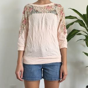 Sweater with Mesh Panel